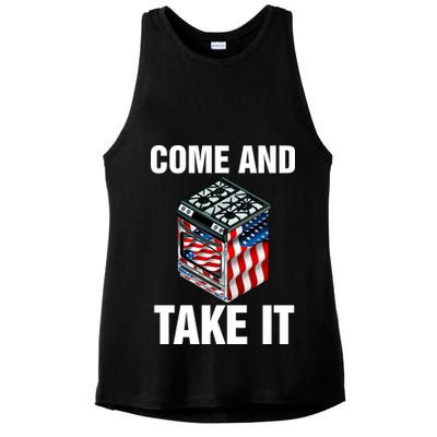 Come And Take President Joe Biden Ban Gas Stoves Funny Ladies PosiCharge Tri-Blend Wicking Tank