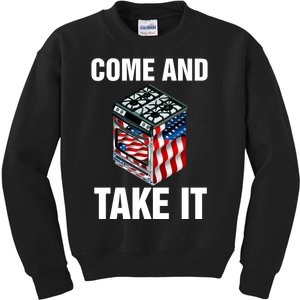 Come And Take President Joe Biden Ban Gas Stoves Funny Kids Sweatshirt