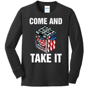 Come And Take President Joe Biden Ban Gas Stoves Funny Kids Long Sleeve Shirt