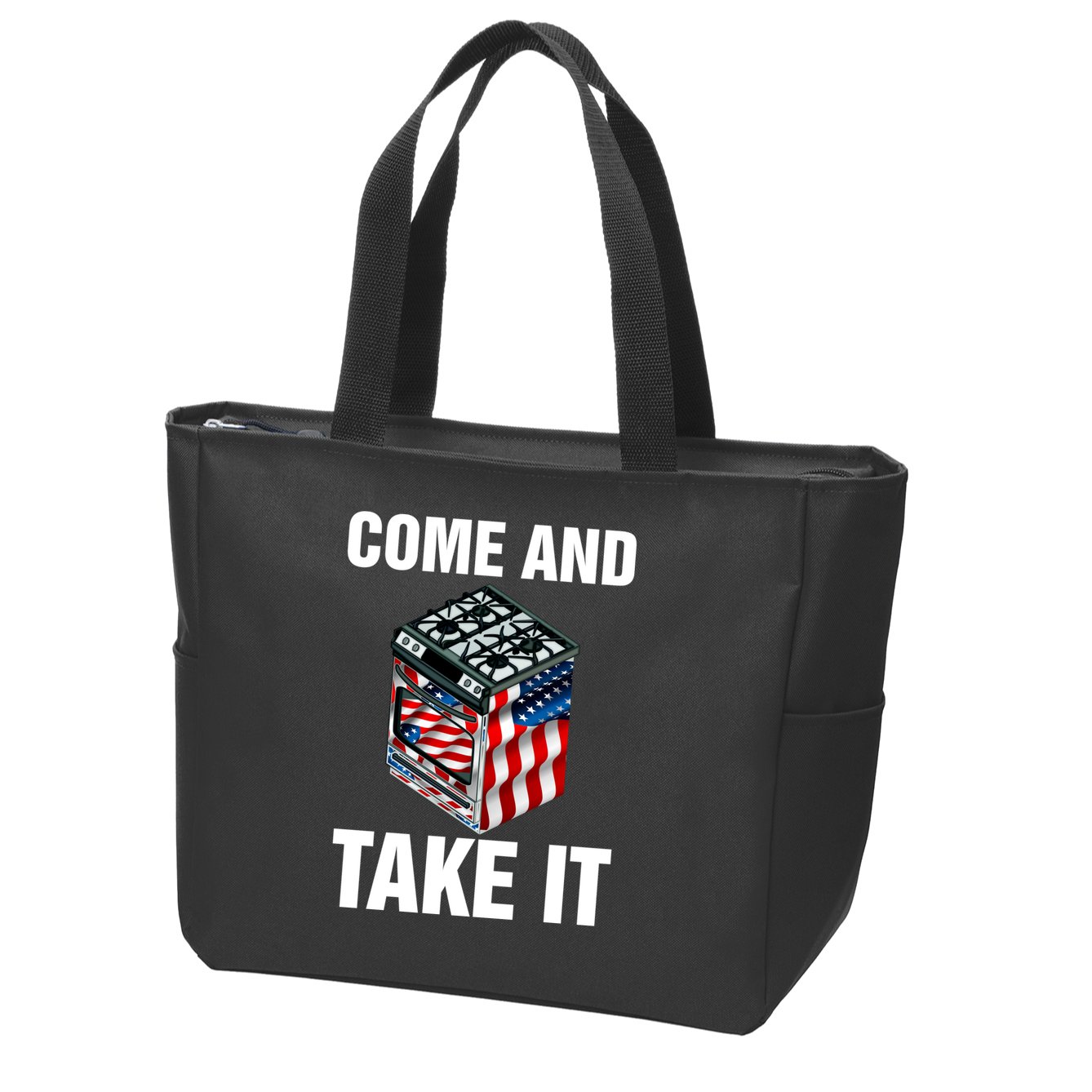 Come And Take President Joe Biden Ban Gas Stoves Funny Zip Tote Bag