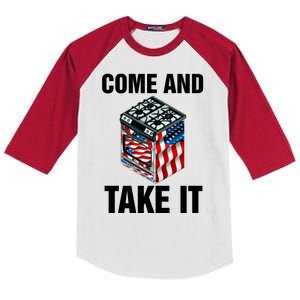 Come And Take President Joe Biden Ban Gas Stoves Funny Kids Colorblock Raglan Jersey