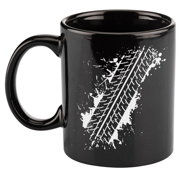 Car Automobile Tire Track Funny Halloween Costume Outfit 11oz C Handle Ceramic Mug