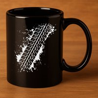 Car Automobile Tire Track Funny Halloween Costume Outfit 11oz C Handle Ceramic Mug