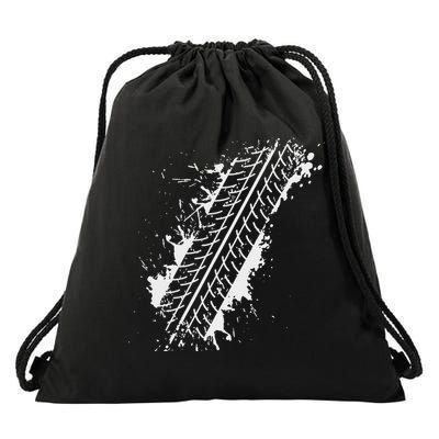 Car Automobile Tire Track Funny Halloween Costume Outfit Drawstring Bag