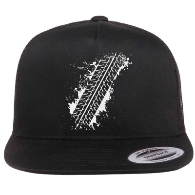 Car Automobile Tire Track Funny Halloween Costume Outfit Flat Bill Trucker Hat