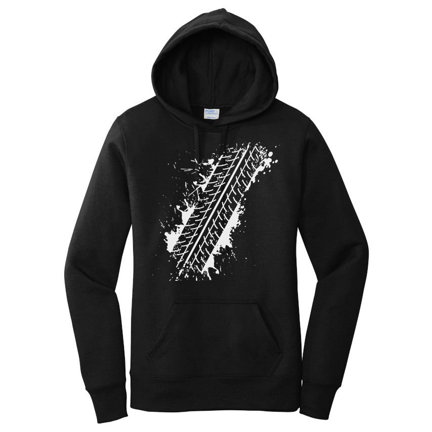 Car Automobile Tire Track Funny Halloween Costume Outfit Women's Pullover Hoodie