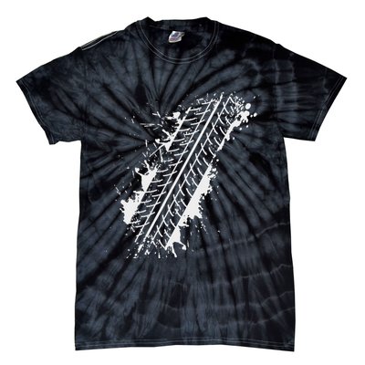 Car Automobile Tire Track Funny Halloween Costume Outfit Tie-Dye T-Shirt