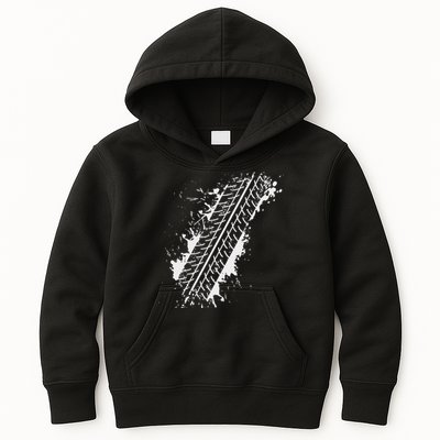 Car Automobile Tire Track Funny Halloween Costume Outfit Kids Hoodie