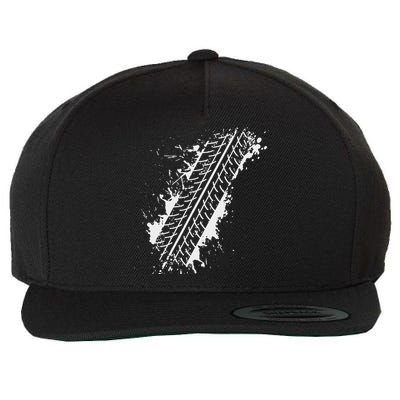 Car Automobile Tire Track Funny Halloween Costume Outfit Wool Snapback Cap