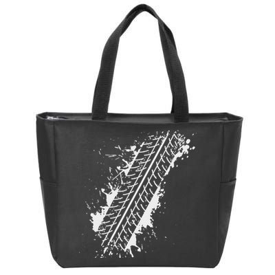 Car Automobile Tire Track Funny Halloween Costume Outfit Zip Tote Bag