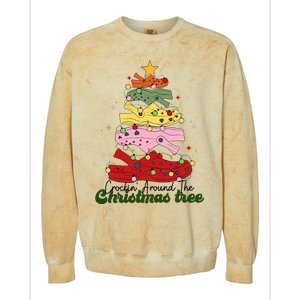 Crockin Around The Christmas Tree Crocking Around The Colorblast Crewneck Sweatshirt