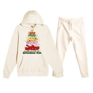 Crockin Around The Christmas Tree Crocking Around The Premium Hooded Sweatsuit Set