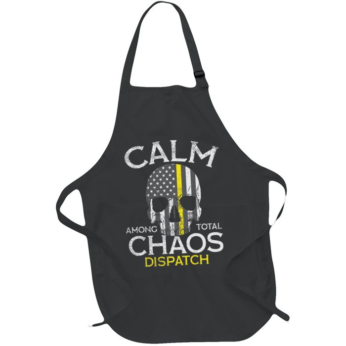 Calm Among Total Chaos 911 Dispatcher Us Flag Apron