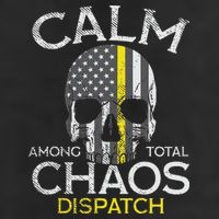 Calm Among Total Chaos 911 Dispatcher Us Flag Beanie