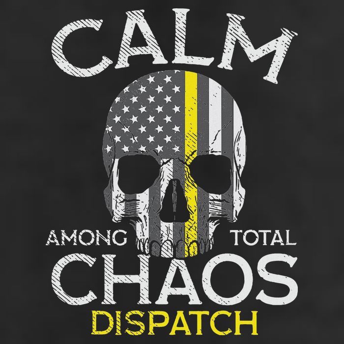 Calm Among Total Chaos 911 Dispatcher Us Flag Beanie