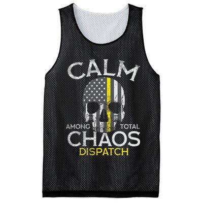 Calm Among Total Chaos 911 Dispatcher Us Flag Mesh Reversible Basketball Jersey Tank