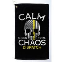 Calm Among Total Chaos 911 Dispatcher Us Flag Golf Towel