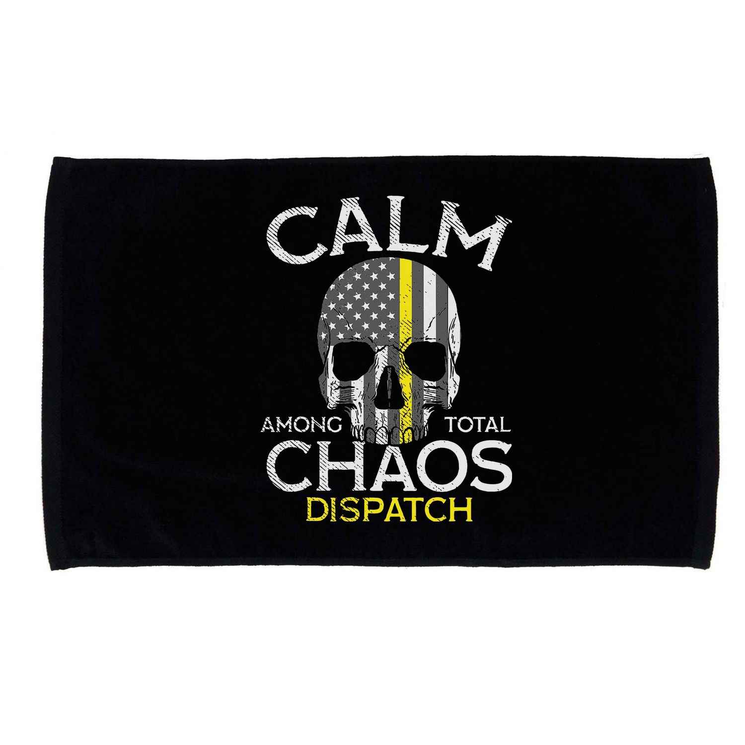 Calm Among Total Chaos 911 Dispatcher Us Flag Microfiber Hand Towel
