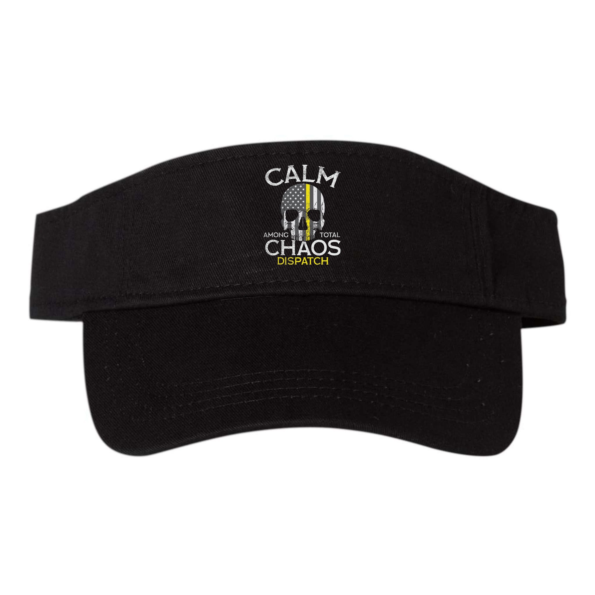 Calm Among Total Chaos 911 Dispatcher Us Flag Visor