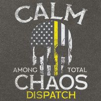 Calm Among Total Chaos 911 Dispatcher Us Flag Cotton Canvas Backpack