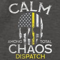 Calm Among Total Chaos 911 Dispatcher Us Flag Vector Backpack