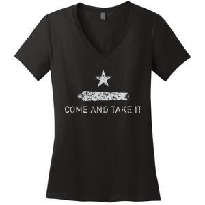 Come And Take It Texas Gift For Texans Women's V-Neck T-Shirt