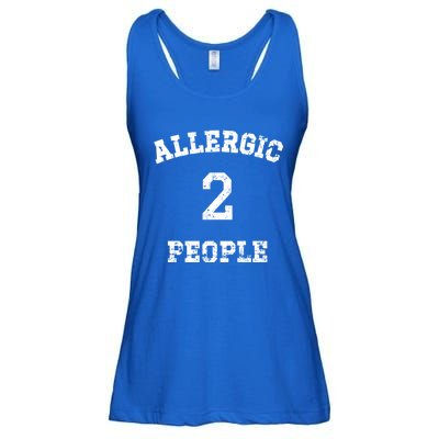 Classic Allergic To People Anti People Meaningful Gift Ladies Essential Flowy Tank