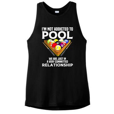 Cool Addicted To Billiards Funny Pool Player Gift Ladies PosiCharge Tri-Blend Wicking Tank