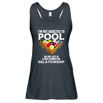 Cool Addicted To Billiards Funny Pool Player Gift Ladies Essential Flowy Tank