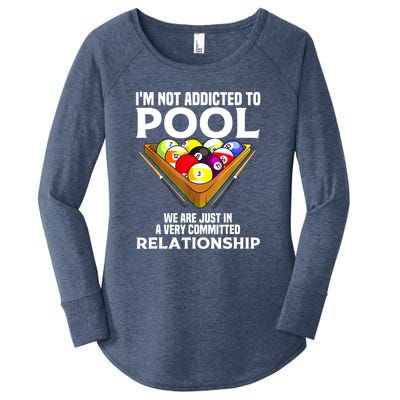 Cool Addicted To Billiards Funny Pool Player Gift Women's Perfect Tri Tunic Long Sleeve Shirt