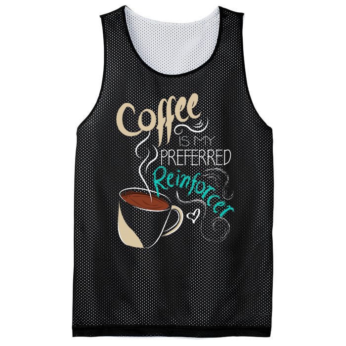 Coffee ABA Therapist Autism Teacher Behavior Analyst Mesh Reversible Basketball Jersey Tank