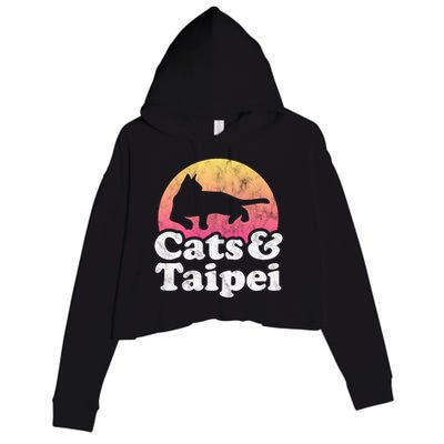 Cats And Taipei S Or S Cat And Taiwan Gift Crop Fleece Hoodie