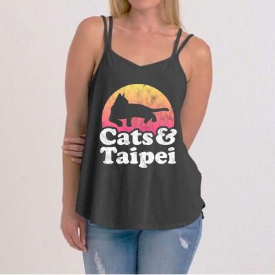 Cats And Taipei S Or S Cat And Taiwan Gift Women's Strappy Tank