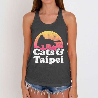 Cats And Taipei S Or S Cat And Taiwan Gift Women's Knotted Racerback Tank