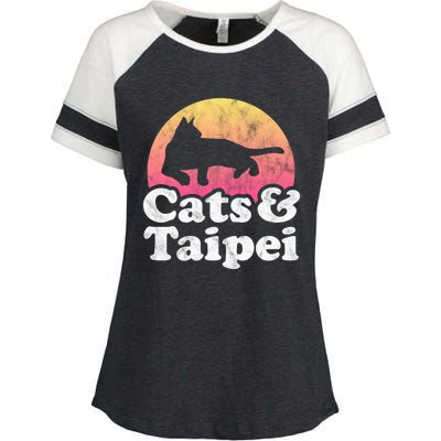 Cats And Taipei S Or S Cat And Taiwan Gift Enza Ladies Jersey Colorblock Tee