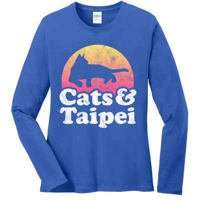 Cats And Taipei S Or S Cat And Taiwan Gift Ladies Long Sleeve Shirt