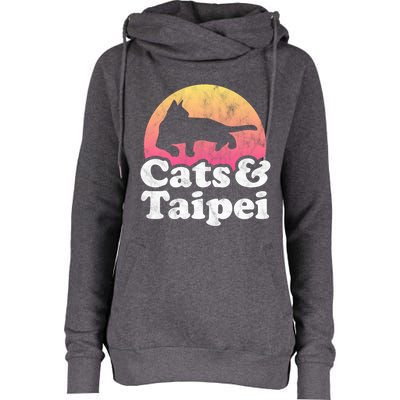 Cats And Taipei S Or S Cat And Taiwan Gift Womens Funnel Neck Pullover Hood