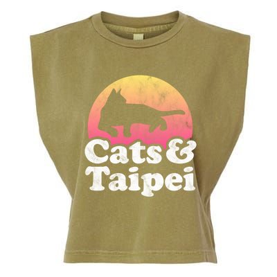 Cats And Taipei S Or S Cat And Taiwan Gift Garment-Dyed Women's Muscle Tee