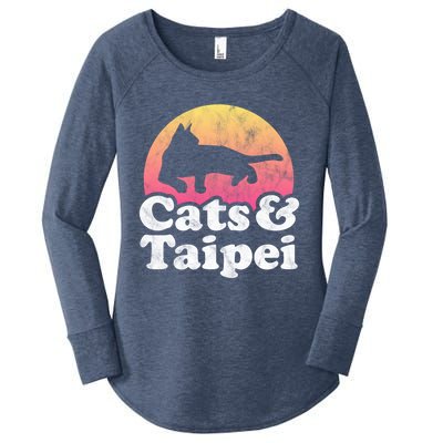 Cats And Taipei S Or S Cat And Taiwan Gift Women's Perfect Tri Tunic Long Sleeve Shirt