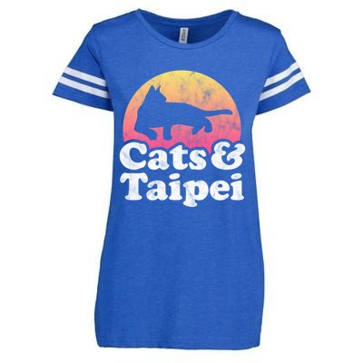 Cats And Taipei S Or S Cat And Taiwan Gift Enza Ladies Jersey Football T-Shirt