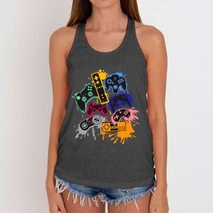 Control All The Things Video Game Controller Women's Knotted Racerback Tank