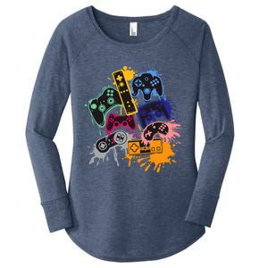 Control All The Things Video Game Controller Women's Perfect Tri Tunic Long Sleeve Shirt