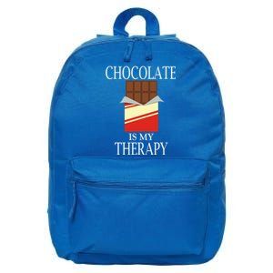 Chocolate As Therapy Funny Saying Chocolate Lover Gift 16 in Basic Backpack