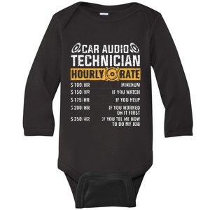 Car Audio Technician Hourly Rate Technician Car Audio Baby Long Sleeve Bodysuit