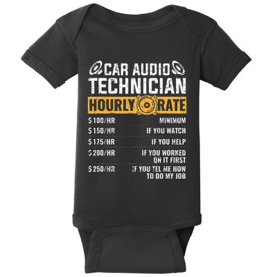 Car Audio Technician Hourly Rate Technician Car Audio Baby Bodysuit