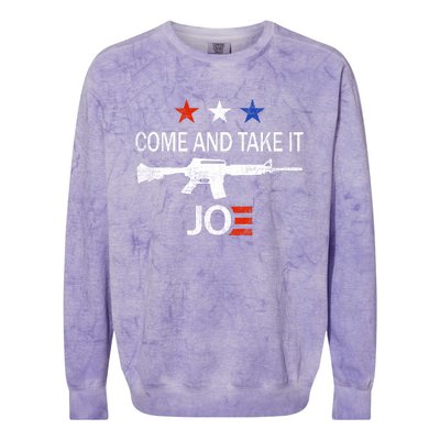 Come And Take It Joe Colorblast Crewneck Sweatshirt