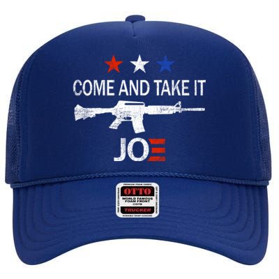 Come And Take It Joe High Crown Mesh Back Trucker Hat