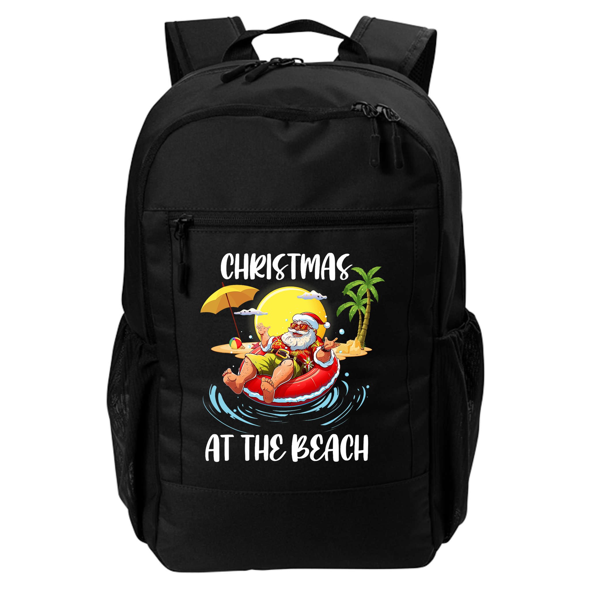 Christmas At The Beach Santa Summer Vacation Beach In July Backpack