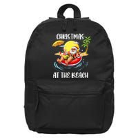 Christmas At The Beach Santa Summer Vacation Beach In July 16 in Basic Backpack