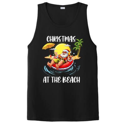 Christmas At The Beach Santa Summer Vacation Beach In July PosiCharge Competitor Tank